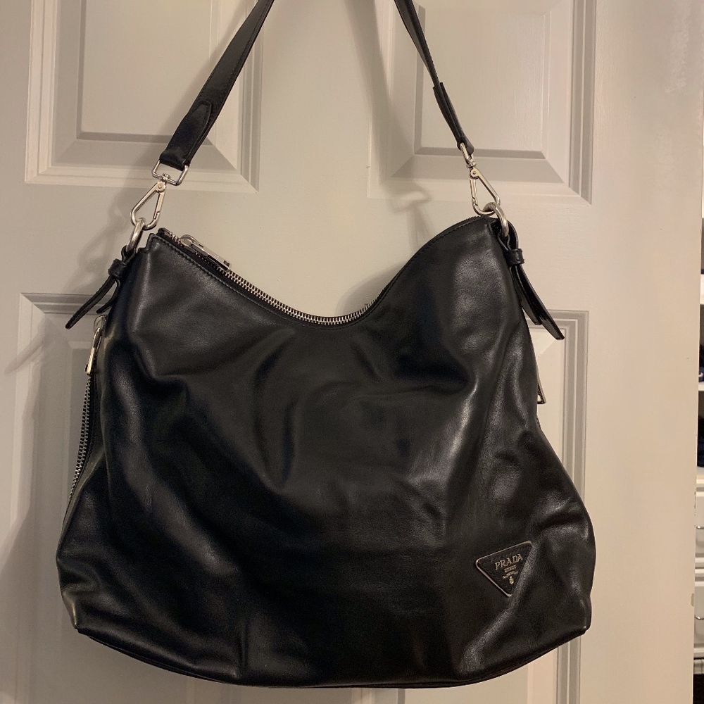 New Condition! Prada Leather Hobo Bag